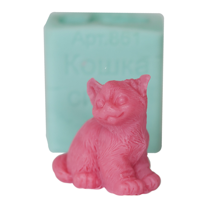 Силиконовый молд "Кошка сидит"