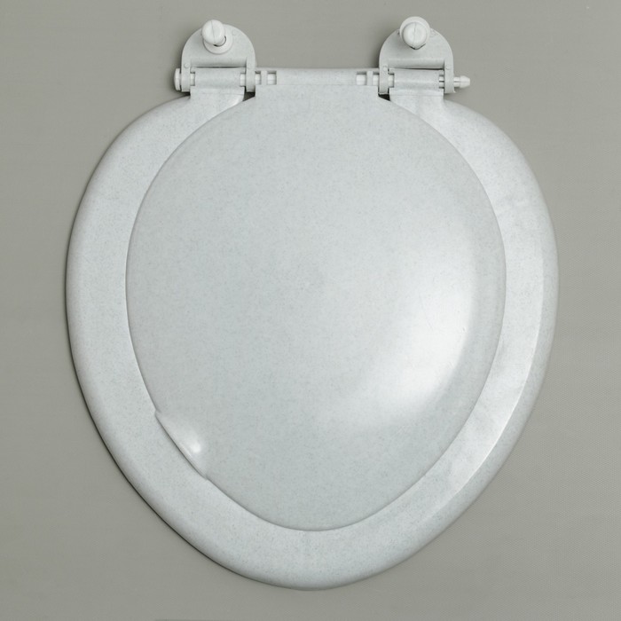 Сиденье для унитаза, цвет белый мрамор