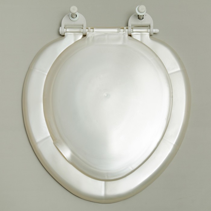 Сиденье для унитаза, цвет белый перламутр