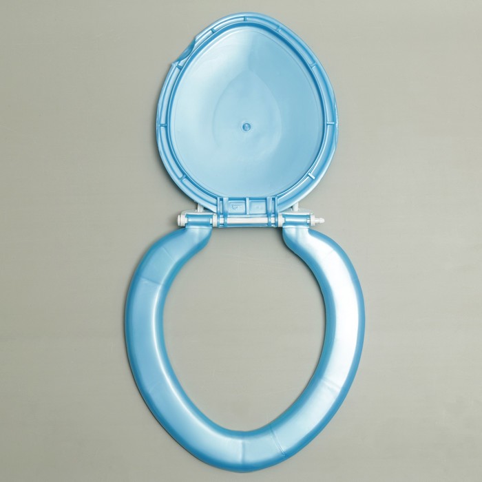 Сиденье для унитаза, цвет голубой перламутр