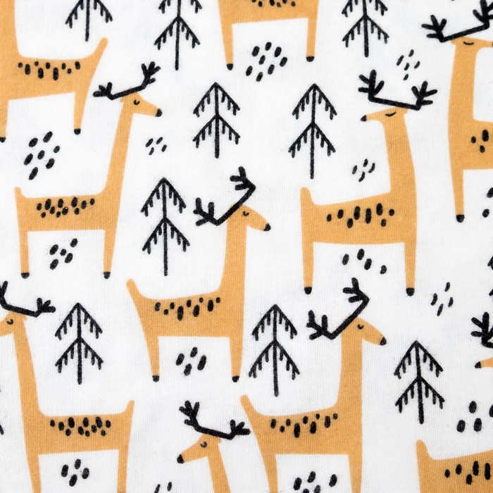 Пелёнка детская Олень, 75×120 см, 160 г/м², 100% хлопок, фланель