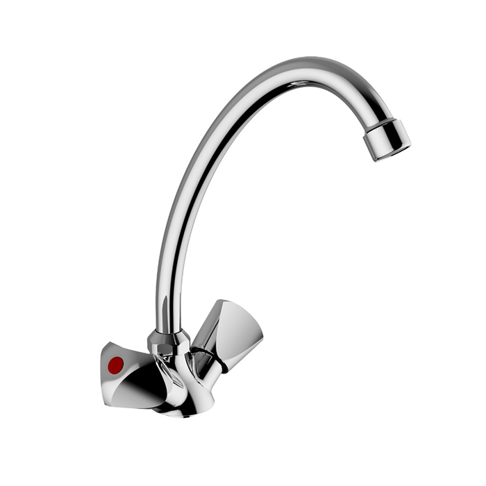 Смеситель для кухни Zipponi ZEUS, 2-вентильный, излив J=140, цвет хром