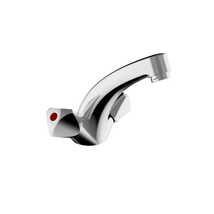 Смеситель для умывальника Zipponi ZEUS, 2-вентильный с донным клапаном, цвет хром