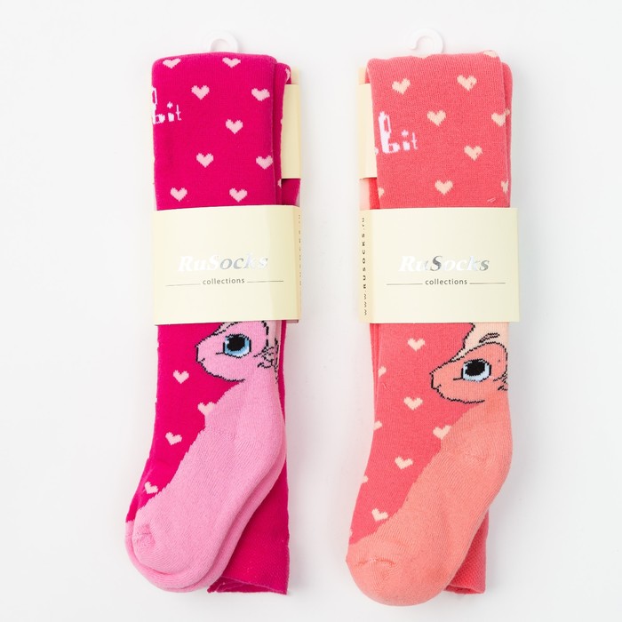 Колготки детские плюшевые, цвет розовый МИКС, рост 68-74 см