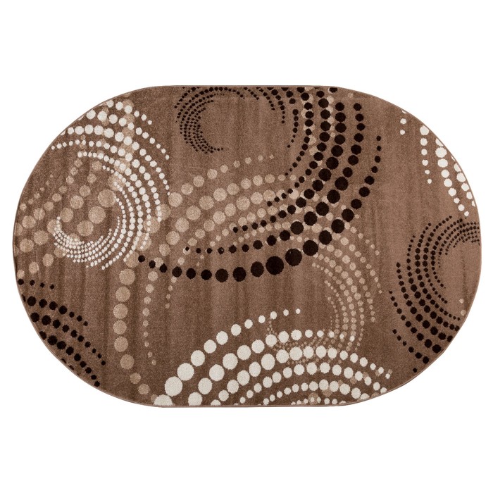 Ковер Фризе Эспрессо f2800/a2o/es овал 160х230 см, 100% ПП