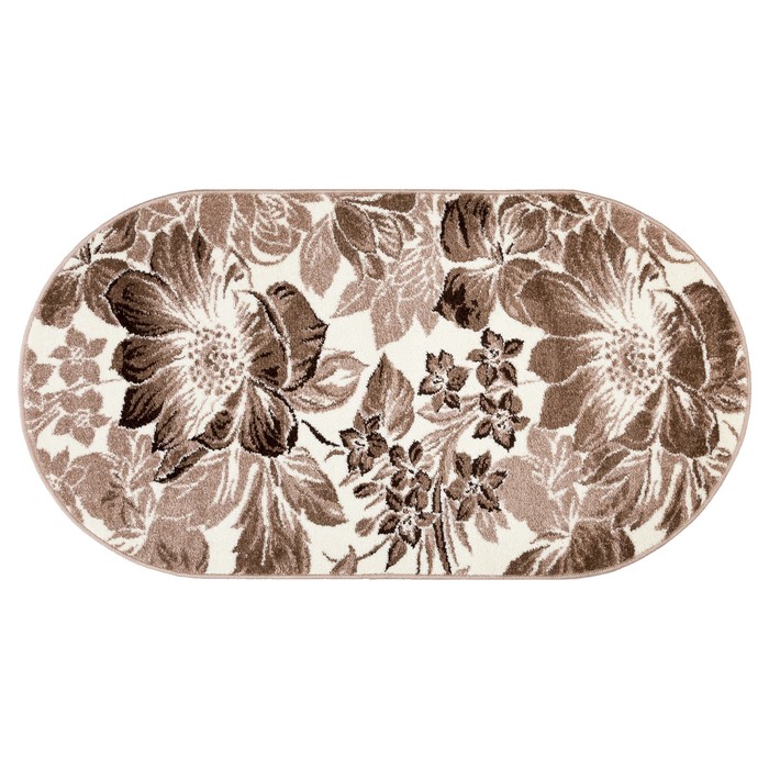 Ковер Фризе Эспрессо f2802/a6o/es овал 80х150 см, 100% ПП