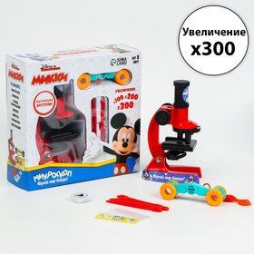 Микроскоп «Микки Маус и друзья», с биноклем и пинцетами, цвет МИКС Ош