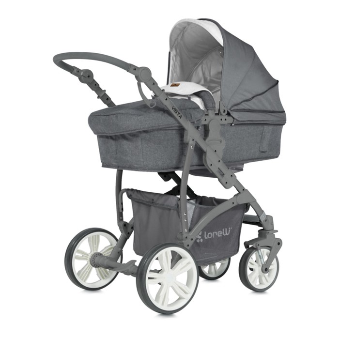 Коляска-трансформер Lorelli Vista с накидкой на ножки /Серый /Grey 1843