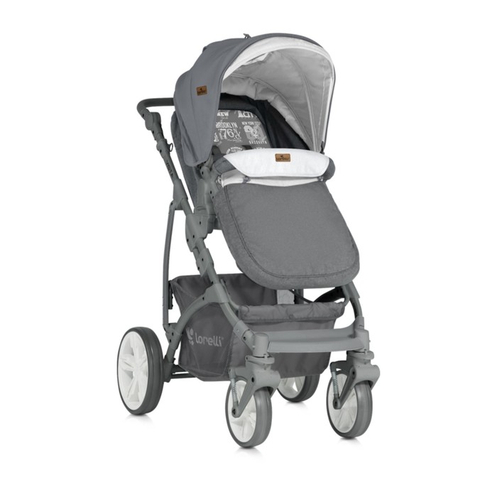 Коляска-трансформер Lorelli Vista с накидкой на ножки /Серый /Grey 1843