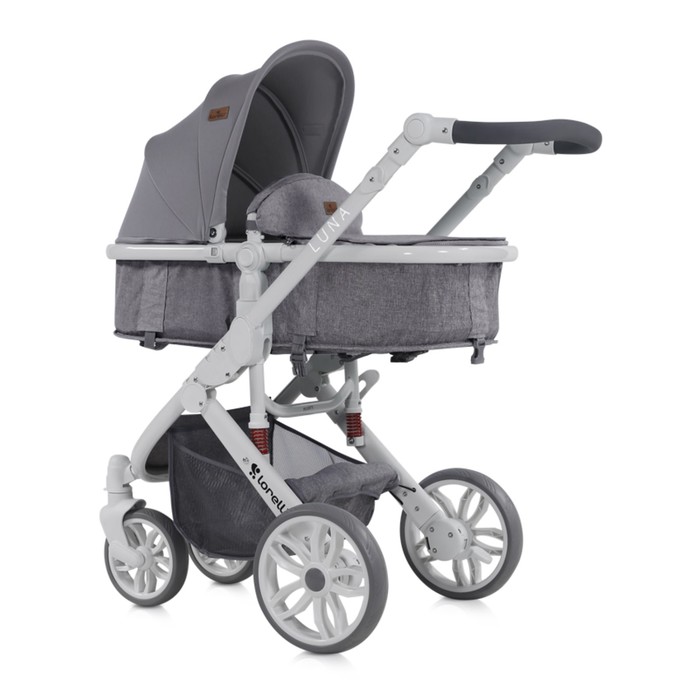 Коляска-трансформер Lorelli Luna с накидкой на ножки /Серый /Grey 1843