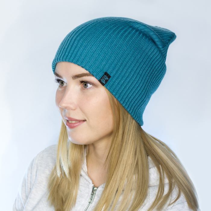 Шапка женская "НЕОН" 815676 цвет тёмно-лазурный, р-р 56-58