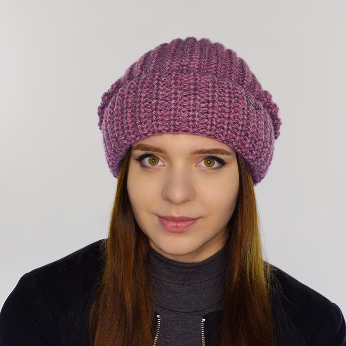 Шапка женская "ЭДЕЛЬ" 826465 цвет розовый меланж, р-р 56-58