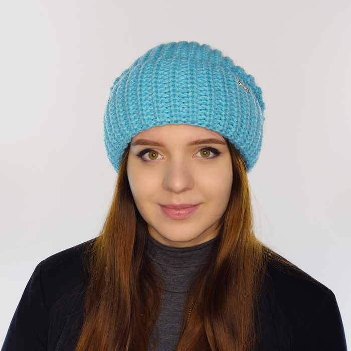 Шапка женская "ЭДЕЛЬ" 826418 цвет мята, р-р 56-58