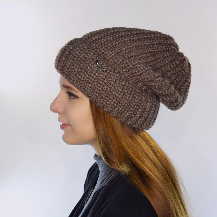 Шапка женская "ЭДЕЛЬ" 826443 цвет кофе, р-р 56-58