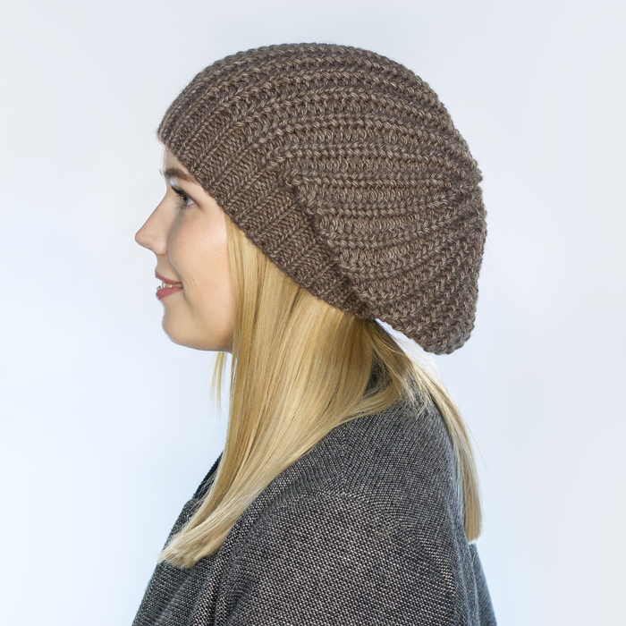 Шапка женская "ДОЛЛИ" 825824 цвет шоколад, р-р 56-58