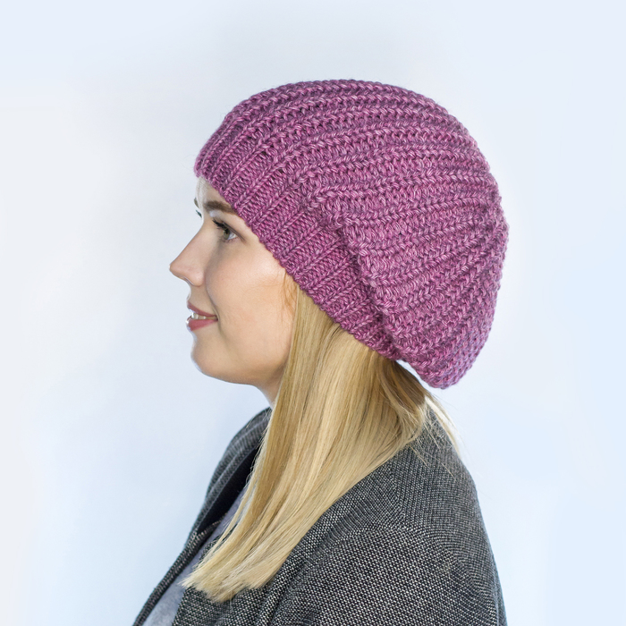 Шапка женская "ДОЛЛИ" 825865 цвет розовый меланж, р-р 56-58