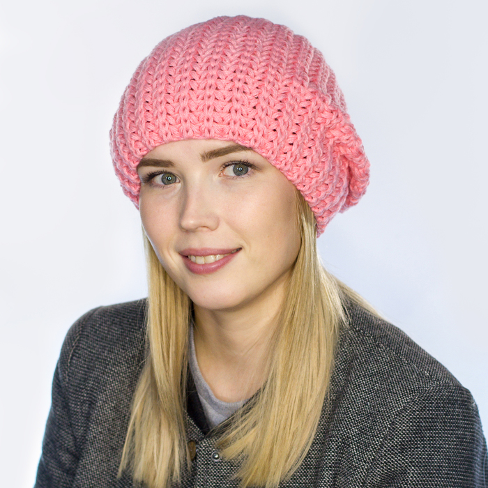 Шапка женская "ХОЛЛИ" 825460 цвет светло-розовый, р-р 56-58