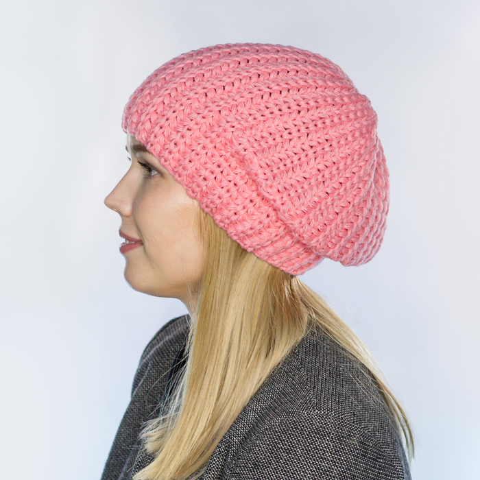 Шапка женская "ХОЛЛИ" 825460 цвет светло-розовый, р-р 56-58
