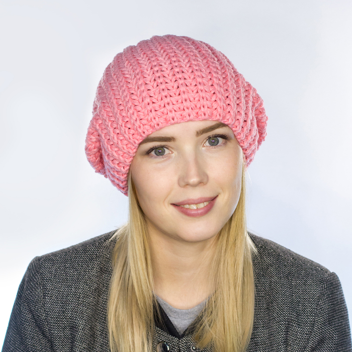 Шапка женская "ХОЛЛИ" 825460 цвет светло-розовый, р-р 56-58