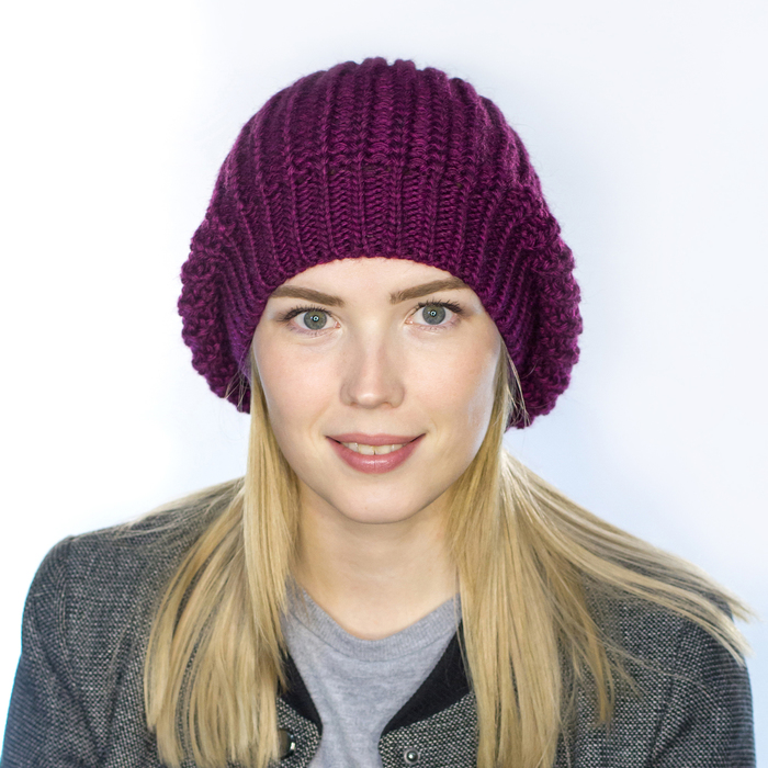 Шапка женская "ДОЛЛИ" 825819 цвет бордовый, р-р 56-58