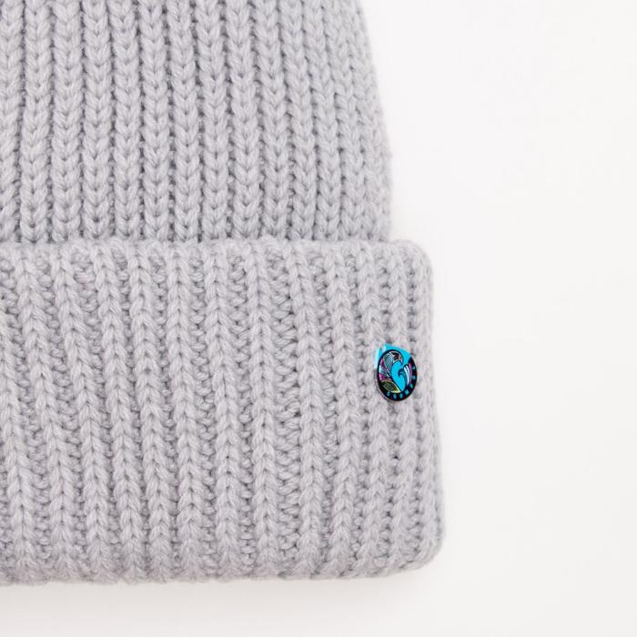 Шапка женская "ФЛЭШ" 817506 цвет светло-серый, р-р 56-58