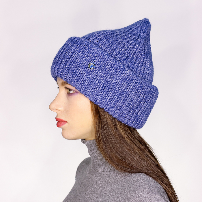 Шапка женская "ФЛЭШ" 817509 цвет джинс, р-р 56-58