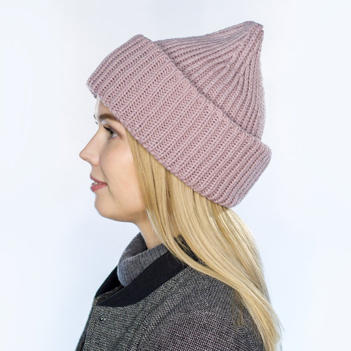 Шапка женская "ФЛЭШ" 817532 цвет пыльная роза, р-р 56-58