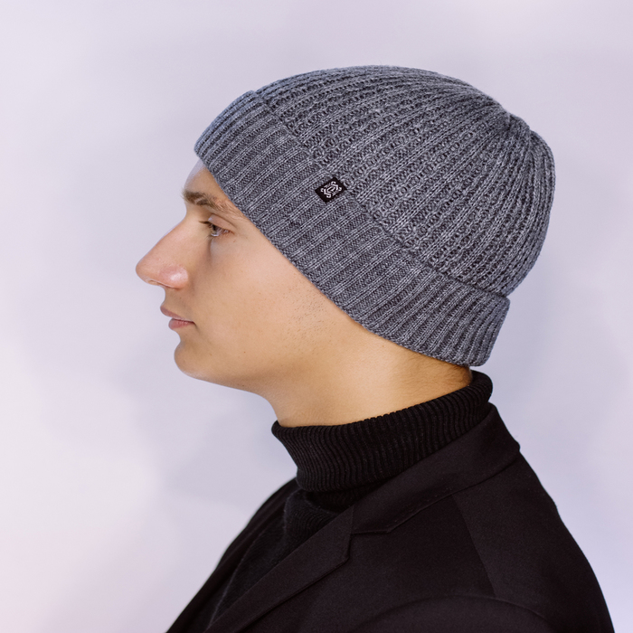 Шапка мужская "СТОУН 2" 816004 цвет серый, р-р 56-58