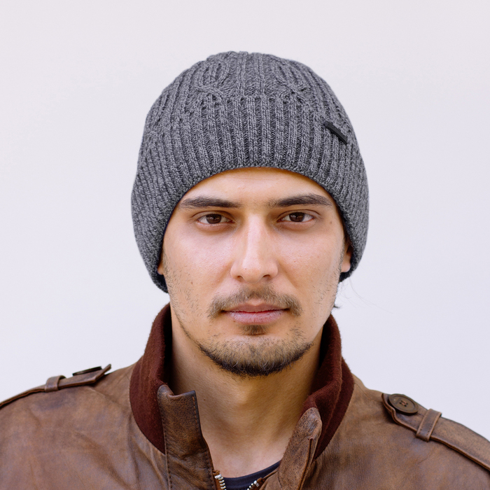 Шапка мужская "РОККИ 2" 816504 цвет серый, р-р 56-58