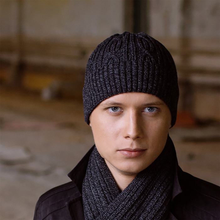 Шапка мужская "РОККИ 2" 816505 цвет тёмно-серый, р-р 56-58