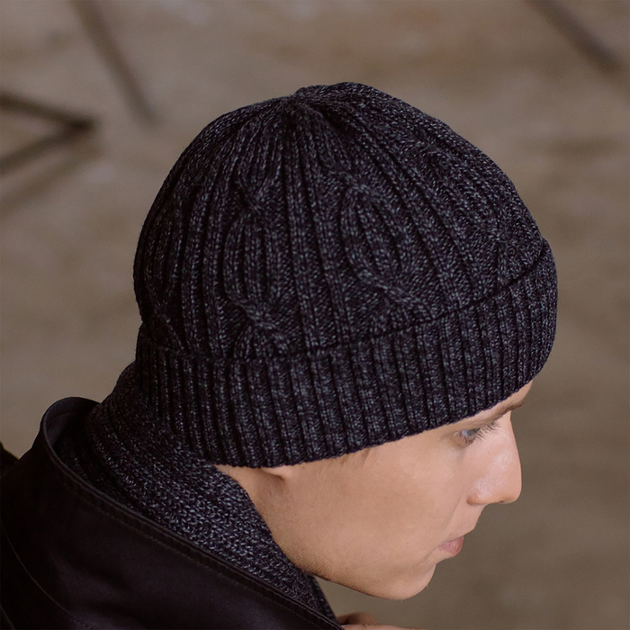 Шапка мужская "РОККИ 2" 816505 цвет тёмно-серый, р-р 56-58