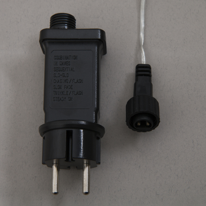 НИТЬ уличная, мишура роса, Д:2 м, Н.С. LED-200-4.5В, контр. 8 р., ТЁПЛЫЙ БЕЛЫЙ