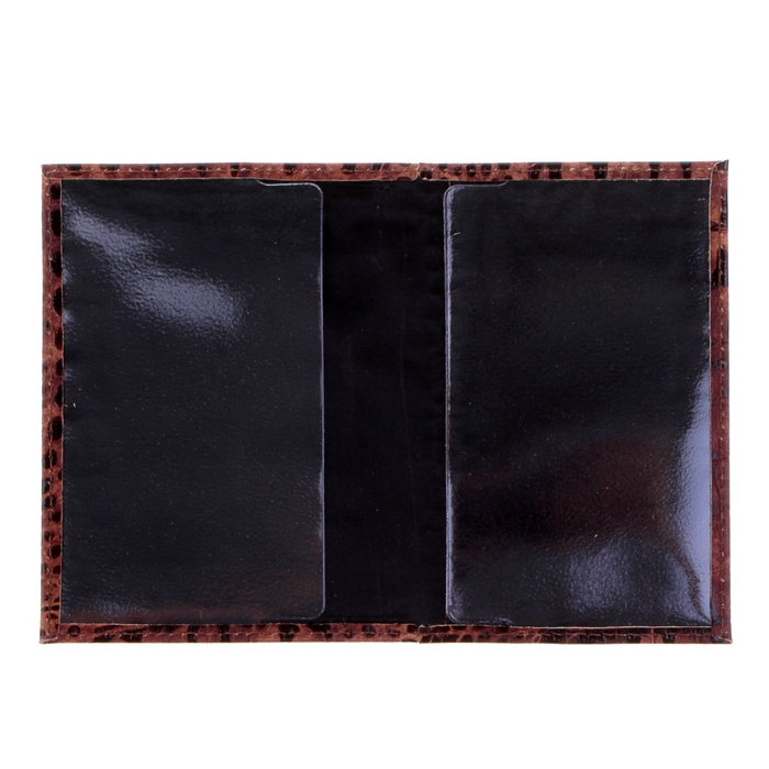 Обложка для паспорта с краманом, цвет коричневый