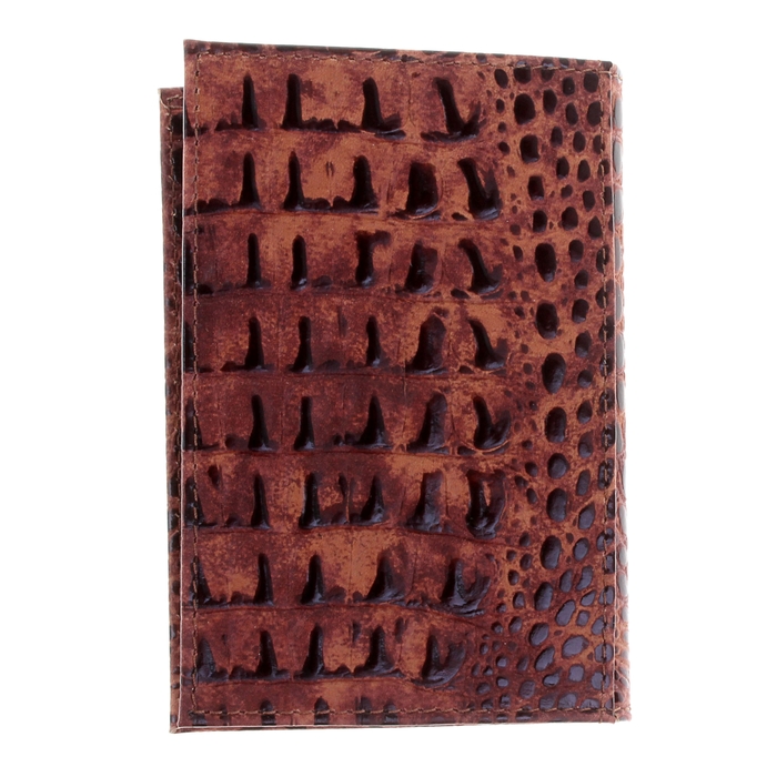 Обложка для паспорта с краманом, цвет коричневый