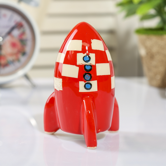 Копилка керамика "Ракета" МИКС 11,5х6,5х6,5 см