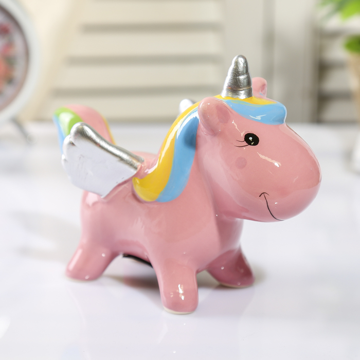 Копилка керамика "Единорог с крыльями" 12,5х16х9,8 см