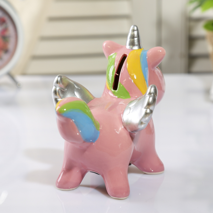 Копилка керамика "Единорог с крыльями" 12,5х16х9,8 см