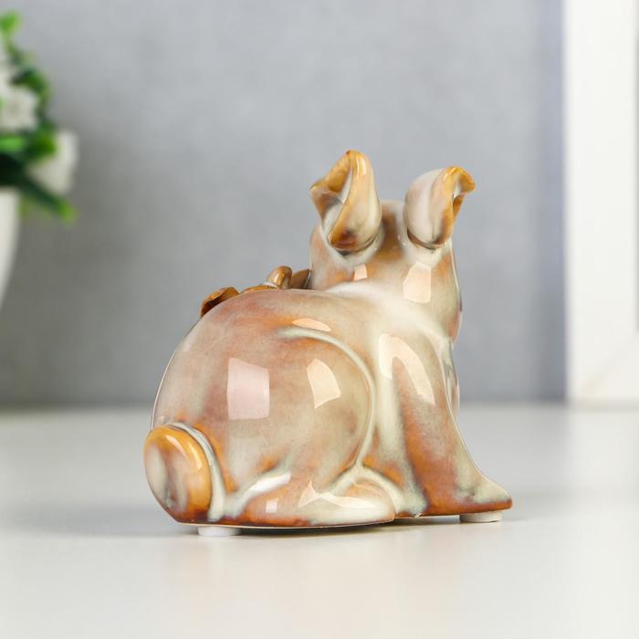 Сувенир керамика "Кролик в цветочек" МИКС 6,5х8х4,3 см