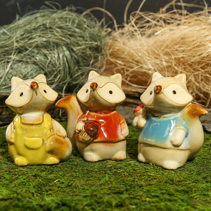 Сувенир керамика "Лисёнок" МИКС 10х9х6,2 см