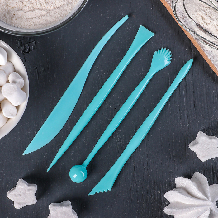 Набор для моделирования кондитерских украшений 4 шт