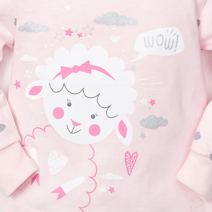 Пижама (брюки и джемпер) "Барашек", р-р 32 (110-116 см) 5-6 лет, 95% хл, 5% эл