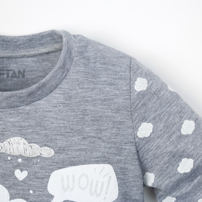 Пижама (брюки и джемпер) "Барашек", меланж, р-р 30 (98-104 см) 3-4 г, 95% хл, 5% эл