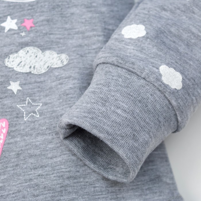 Пижама (брюки и джемпер) "Барашек", меланж, р-р 30 (98-104 см) 3-4 г, 95% хл, 5% эл