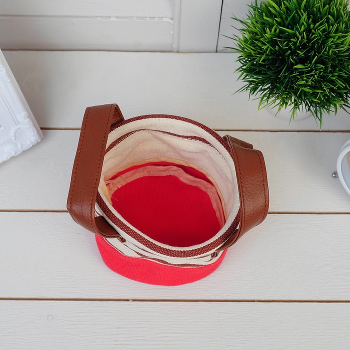 Мешочек «Полосы», без хлястика, с ручками, хлопок, 10х12.5х12.5 см