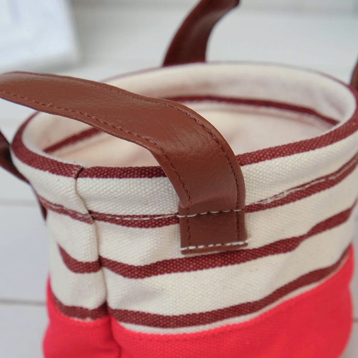 Мешочек «Полосы», без хлястика, с ручками, хлопок, 10х12.5х12.5 см