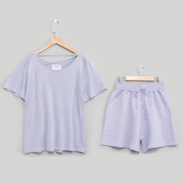 Костюм домашний (футболка, шорты) р. 42-44, Сирень