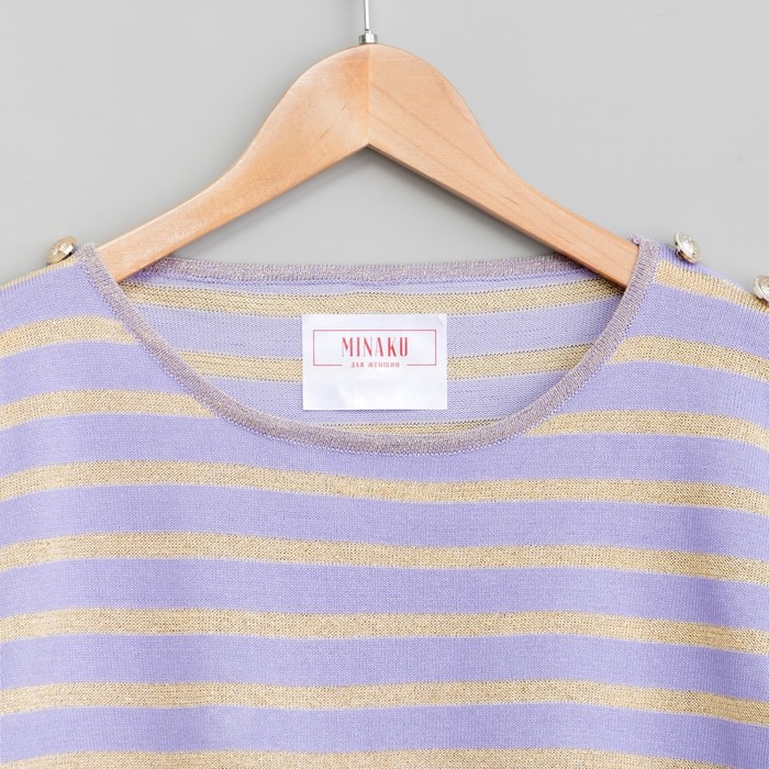 Костюм домашний (футболка, шорты) р. 42-44, Сирень в полоску