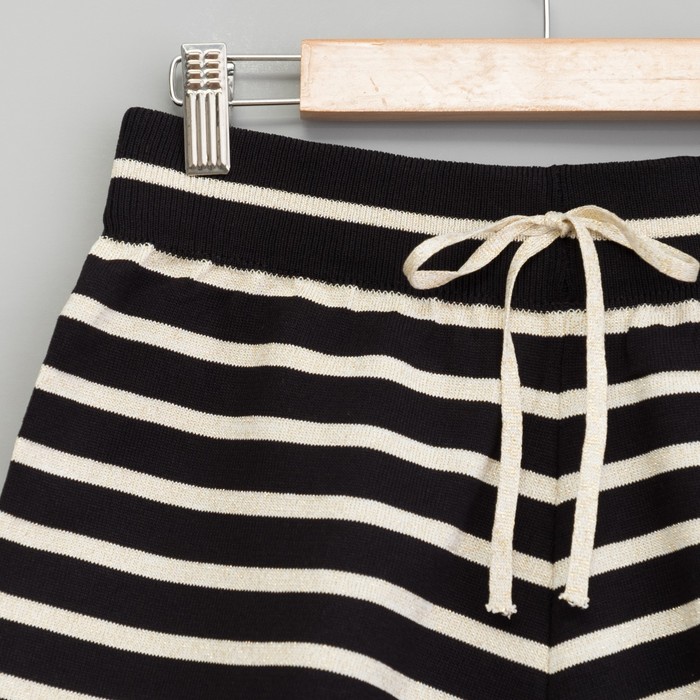 Костюм домашний (футболка, шорты) р. 42-44, Черно-белая полоска