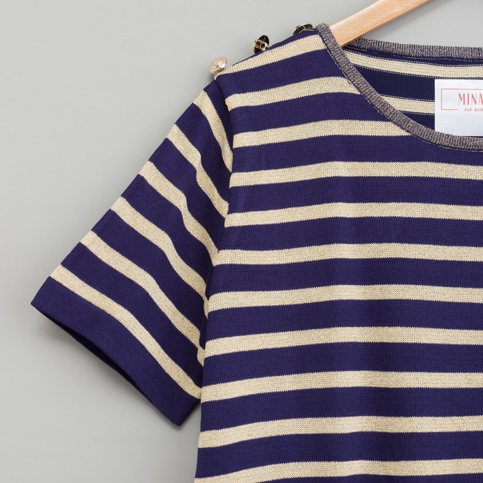 Костюм домашний (футболка, шорты) р. 42-44, Синяя полоска