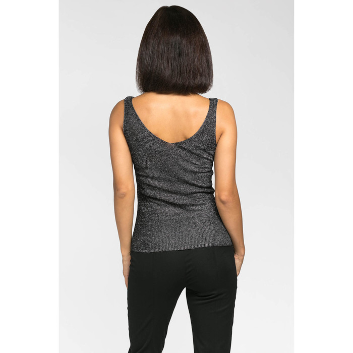 Топ женский, с люрексом, р.42-44, цв.чёрный